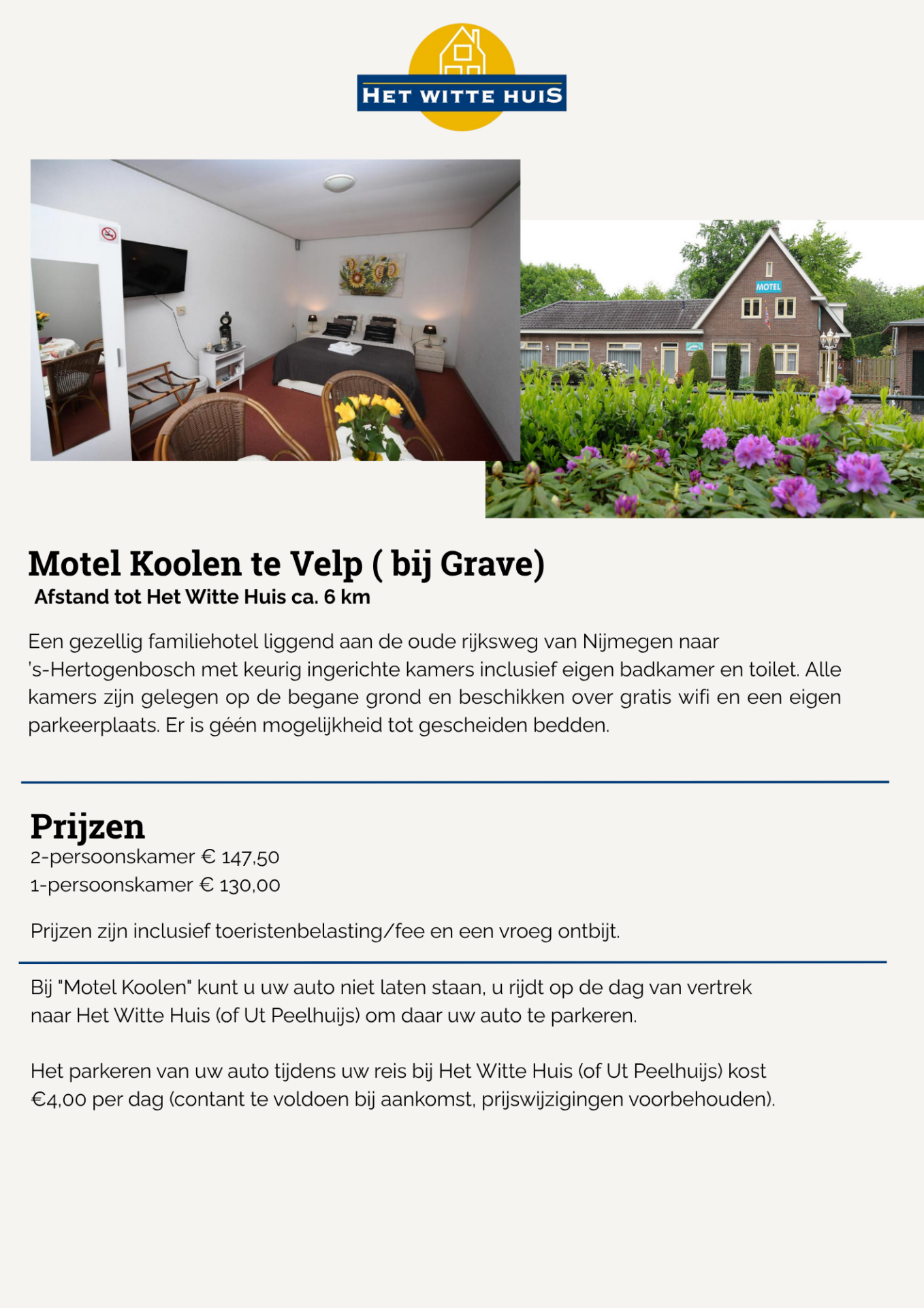Overnachtingen motel koolen