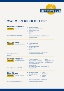 Services warm en koud buffet wh